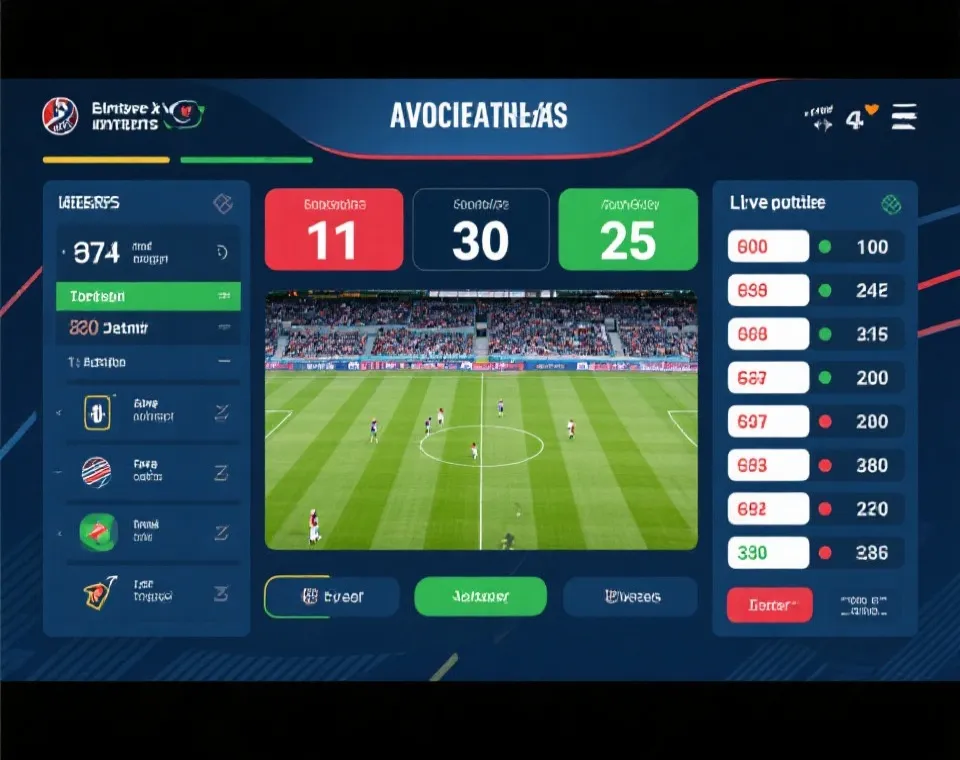 现代化体育即时比分与赛事列表界面